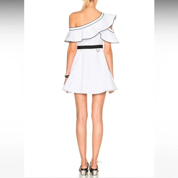 Self-Portrait White Ruffle Dress - Picture 3 of 11